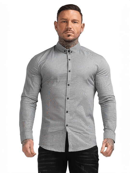 Nolan Classic Shirt - Plain Grau