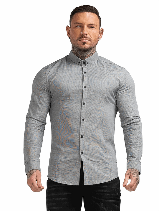 Nolan Classic Shirt - Plain Grau