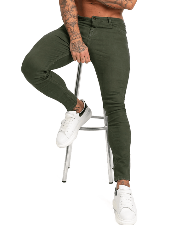 Tyrone Slim Fit Jeans - Olivgrün