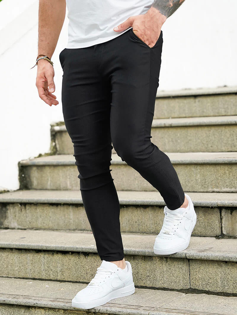 Smart Fit Set | Noa Pants Black + Aleano White T-Shirt