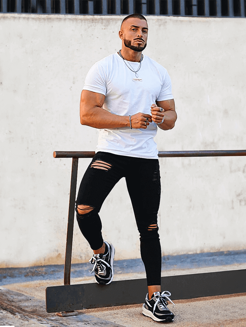 Paul Denim Jeans - Nero Strappato