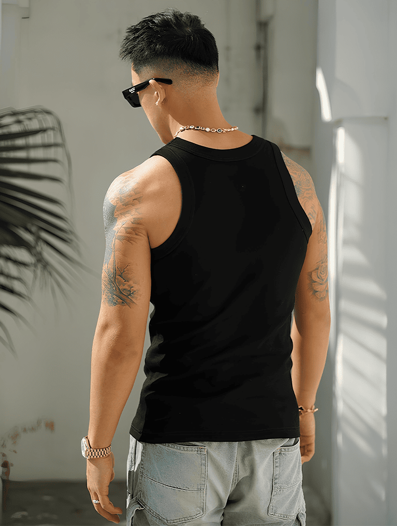 Kairo Stretch Tank Tops - Black