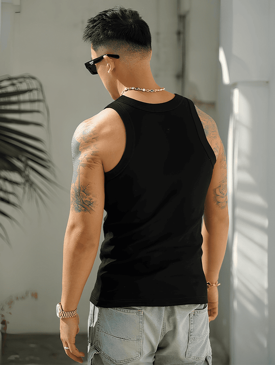 Kairo Stretch Tank Tops - Black