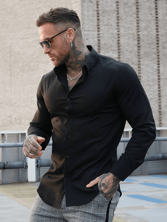 Marcus Tailored Shirt - Schwarz