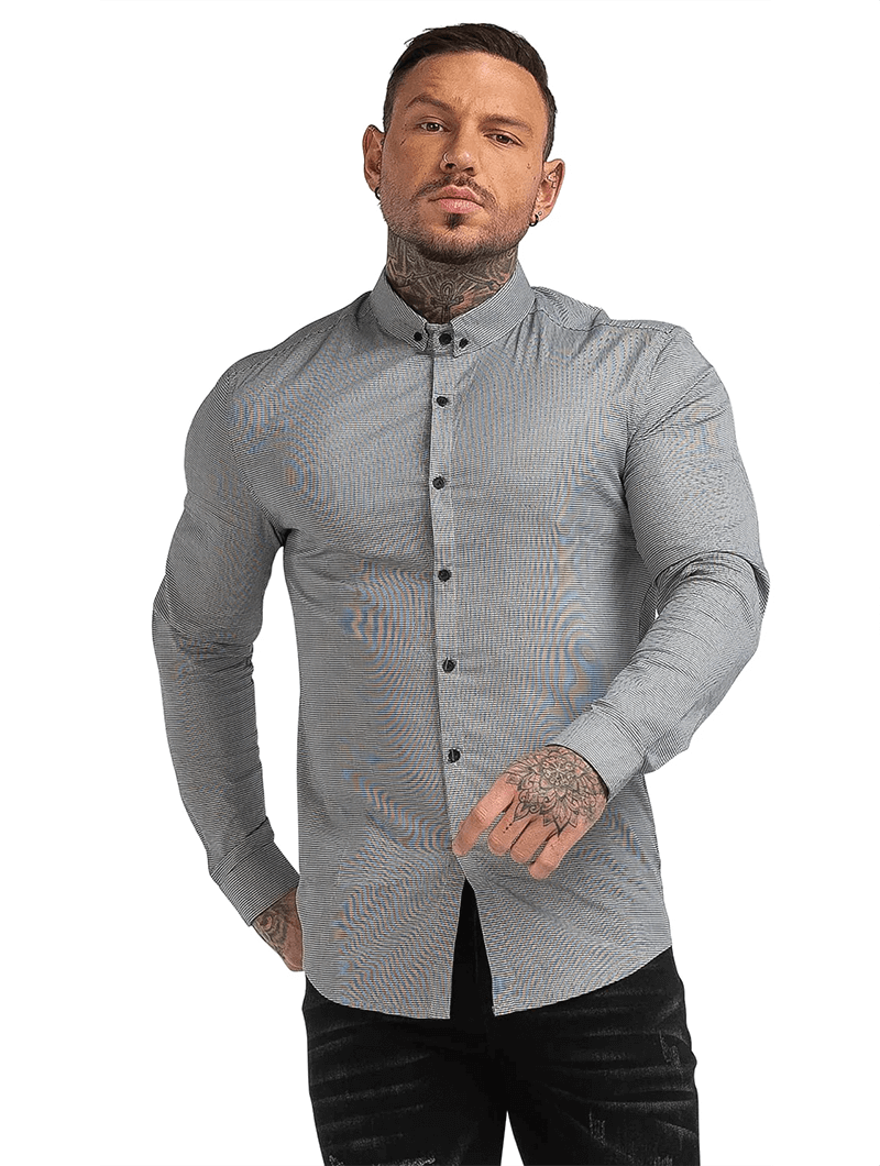 Nolan Classic Shirt - Plain Grau