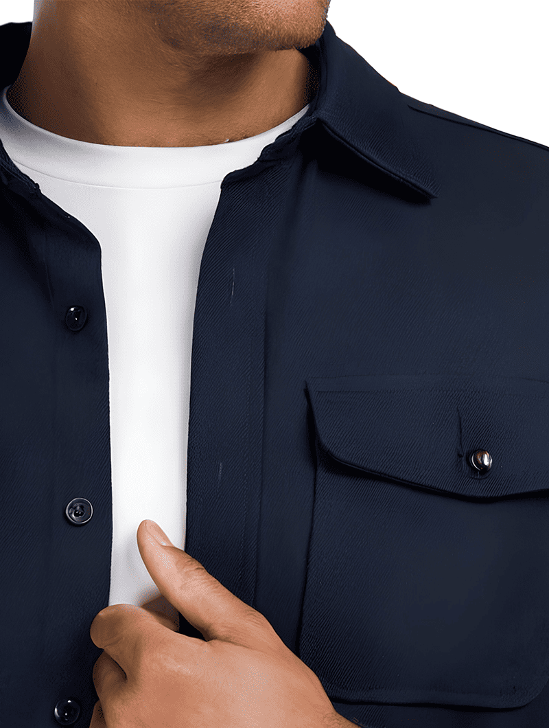Simon Overshirt - Navy Blue