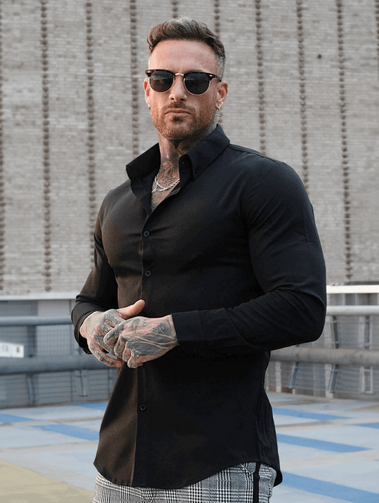 Marcus Tailored Shirt - Schwarz