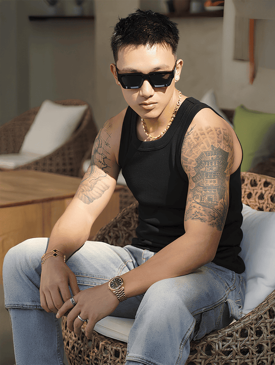 Kairo Stretch Tank Tops - Black