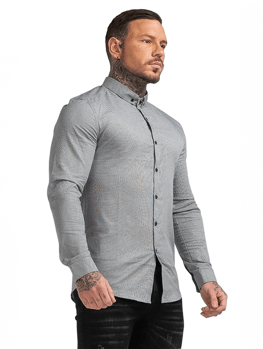 Nolan Classic Shirt - Plain Grau