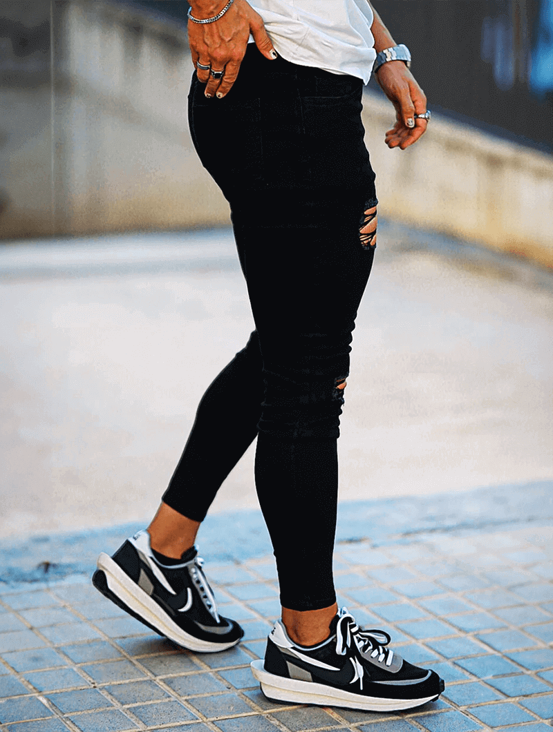 Paul Denim Jeans - Nero Strappato