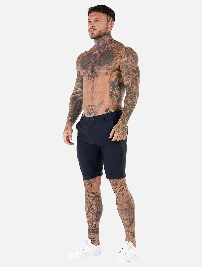 Noa Stretch Shorts - Navy Blue