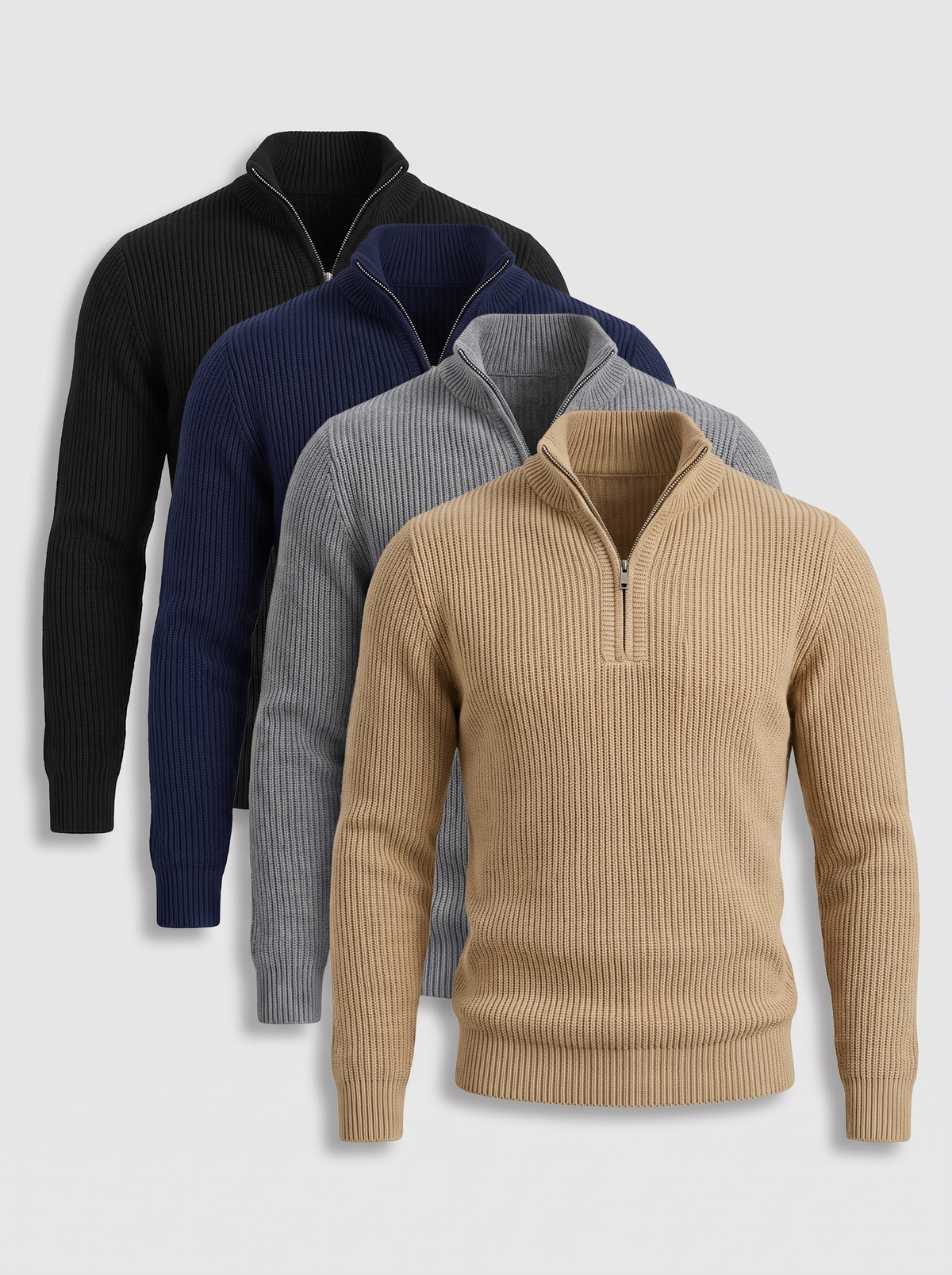 Zip Knit Sweater 4-Pack | Valerio