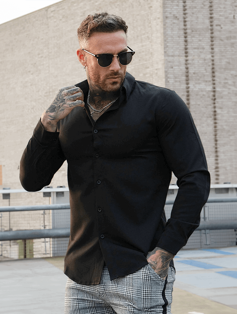 Marcus Tailored Shirt - Schwarz