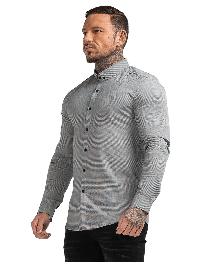 Nolan Classic Shirt - Plain Grau