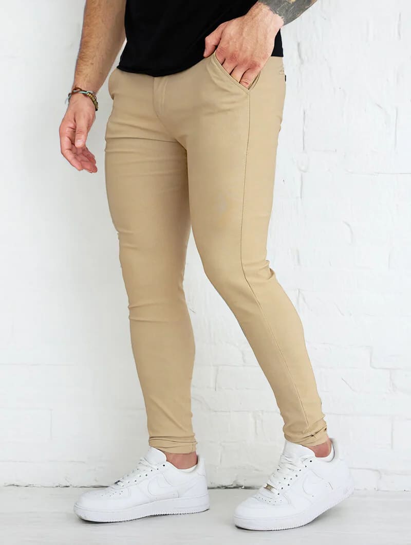 Smart Fit Set | Noa Pants Khaki + Aleano Black T-Shirt