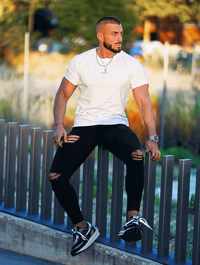 Paul Denim Jeans - Nero Strappato