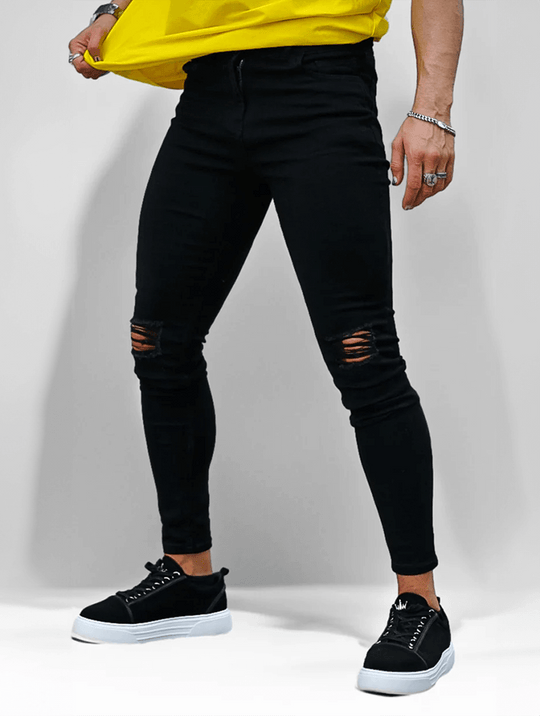 Paul Denim Jeans - Schwarz Ripped