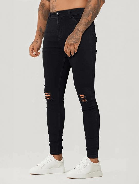 Paul Denim Jeans - Schwarz Ripped