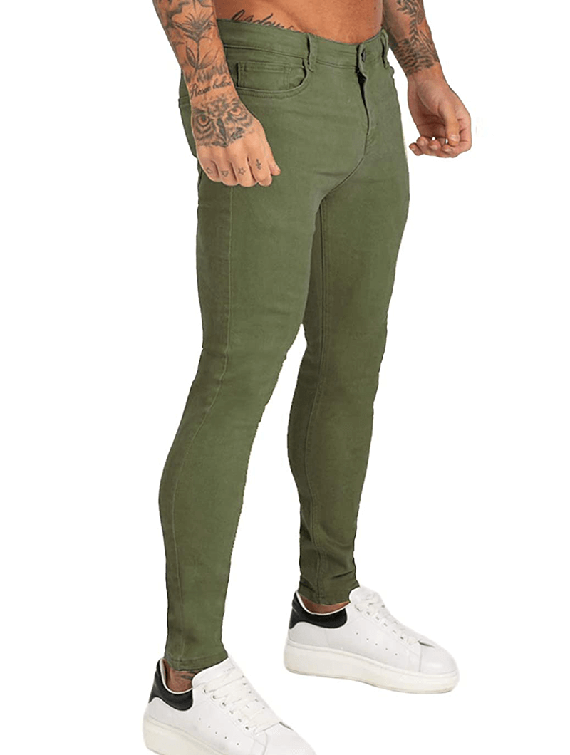 Tyrone Slim Fit Jeans - Olivgrün