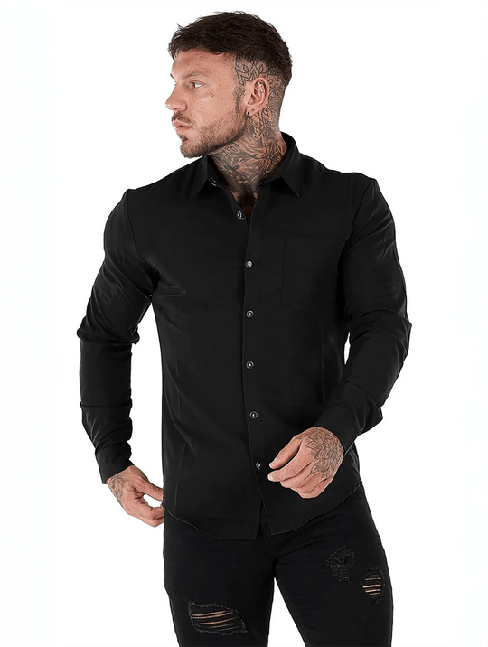 Marcus Tailored Shirt - Schwarz