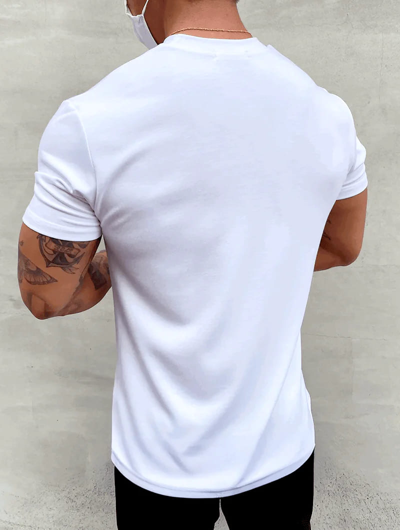 Smart Fit Set | Noa Pants Light Grey + Aleano White T-Shirt