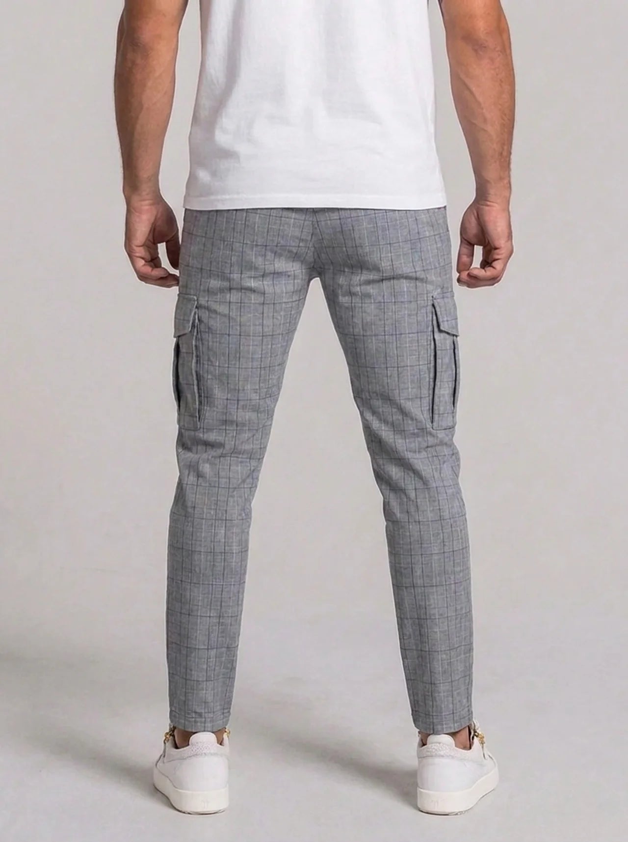 Alessio Check Trousers - Grey