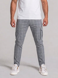 Alessio Check Trousers - Grey