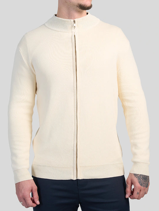 Apollo Zip Sweater - Beige