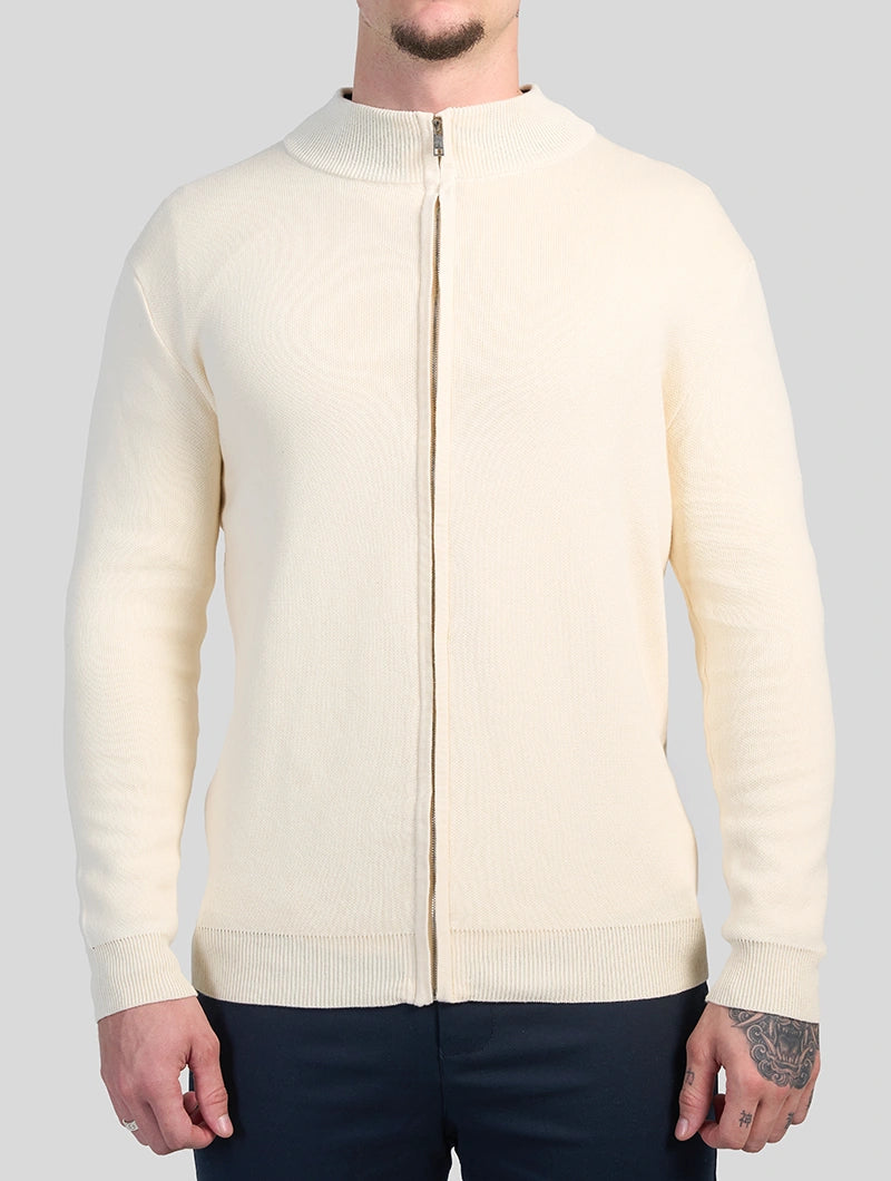 Apollo Zip Sweater - Beige