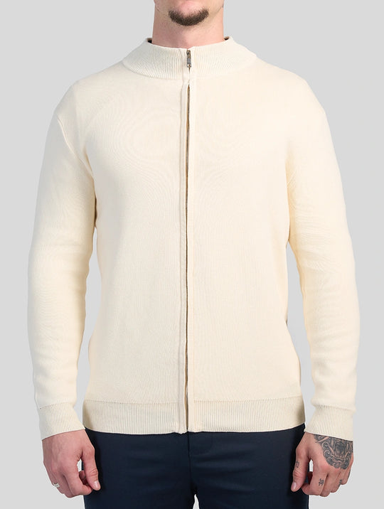 Apollo Zip Sweater - Beige