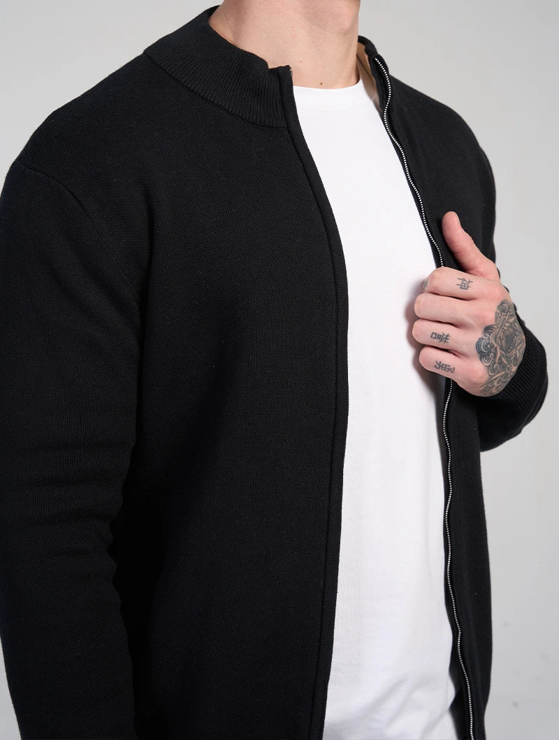 Apollo Zip Sweater - Black