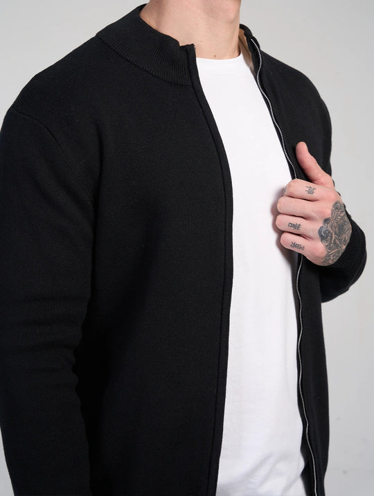 Apollo Zip Sweater - Black
