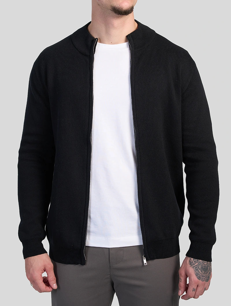 Apollo Zip Sweater - Nero