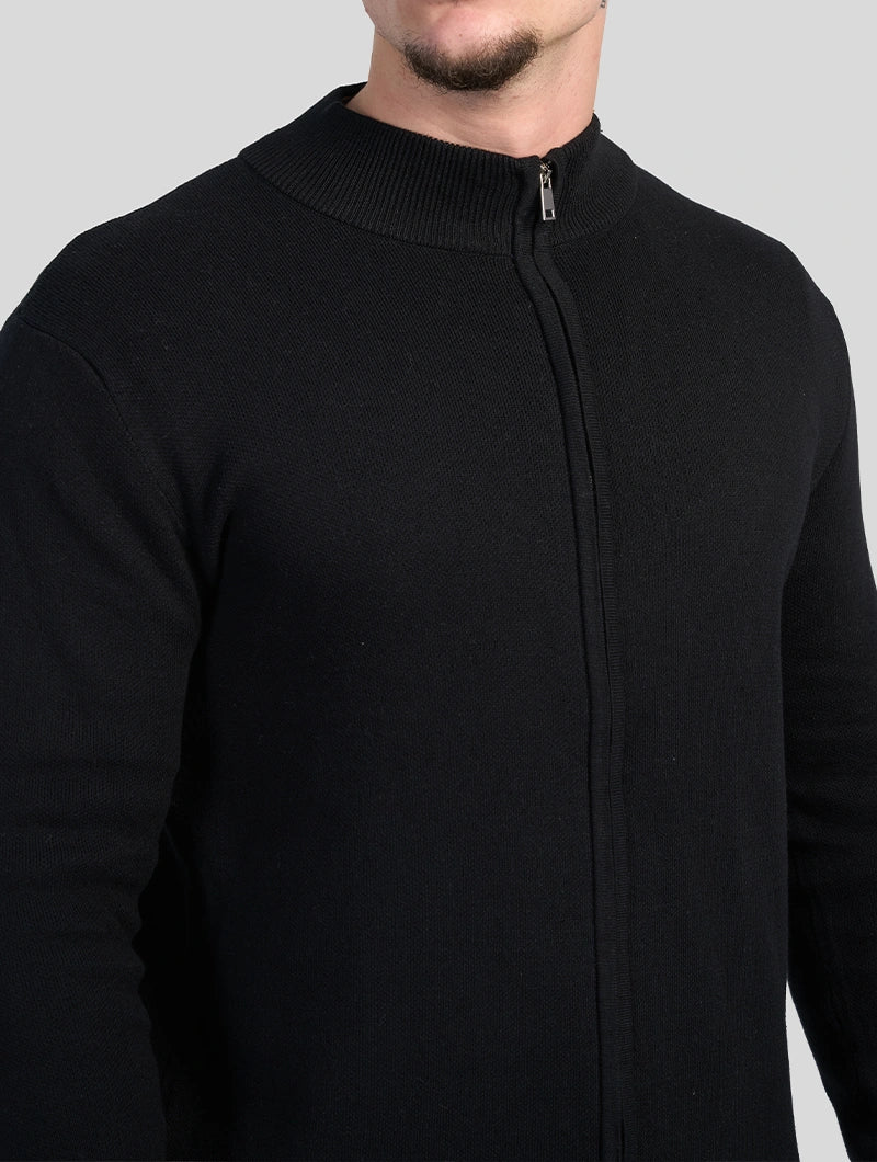 Apollo Zip Sweater - Black