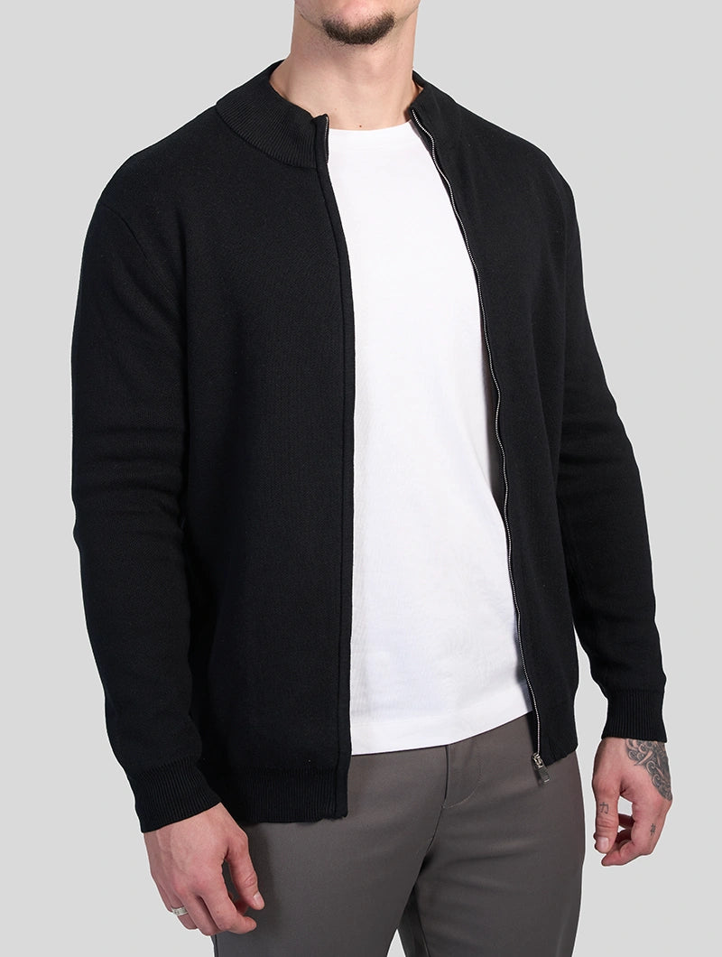 Apollo Zip Sweater - Nero