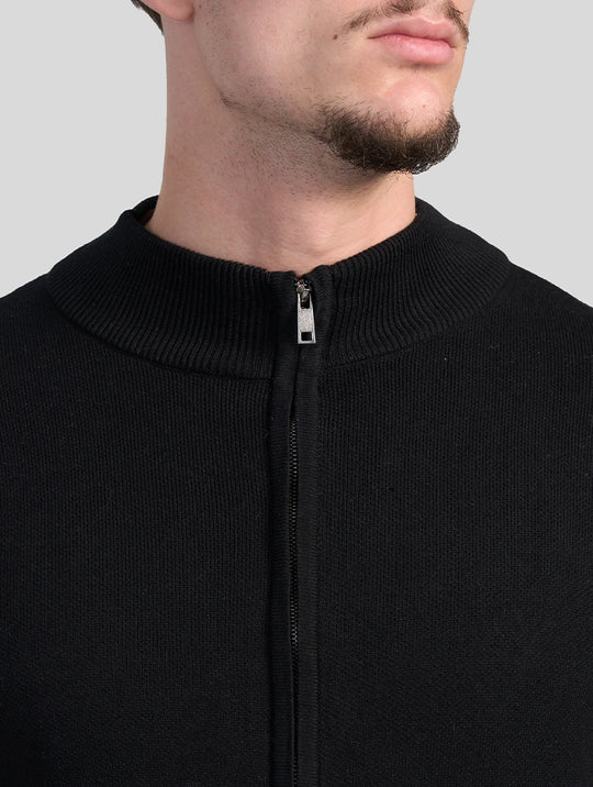 Apollo Zip Sweater - Black