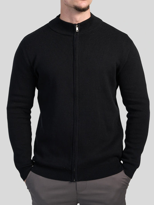 Apollo Zip Sweater - Black