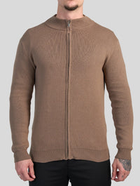 Apollo Zip Sweater - Marrone