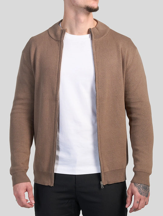 Apollo Zip Sweater - Brown