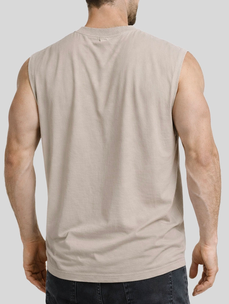 Ares Sleeveless T-Shirt - Grey Brown