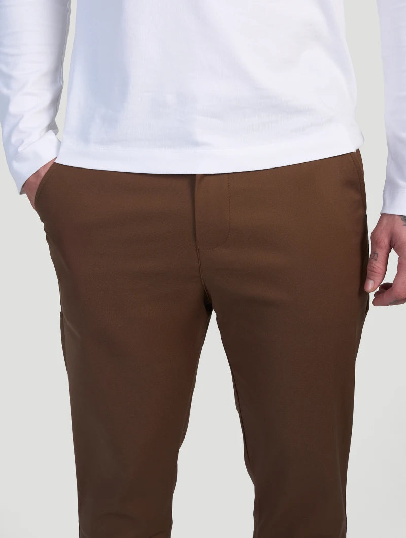 Pantaloni Stretch Astino - Marrone