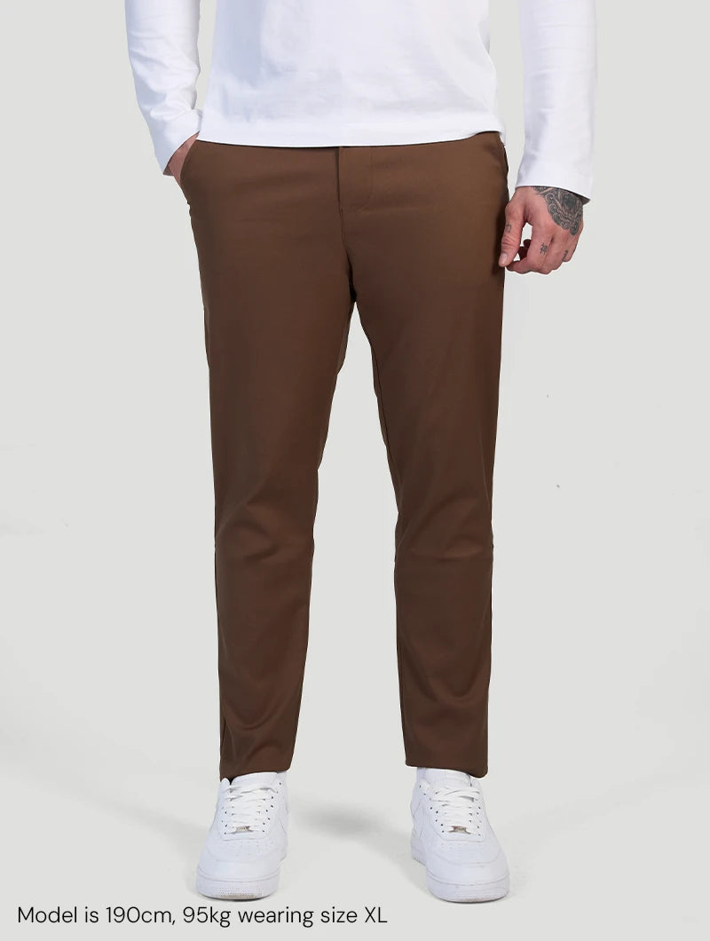 Pantaloni Stretch Astino - Marrone