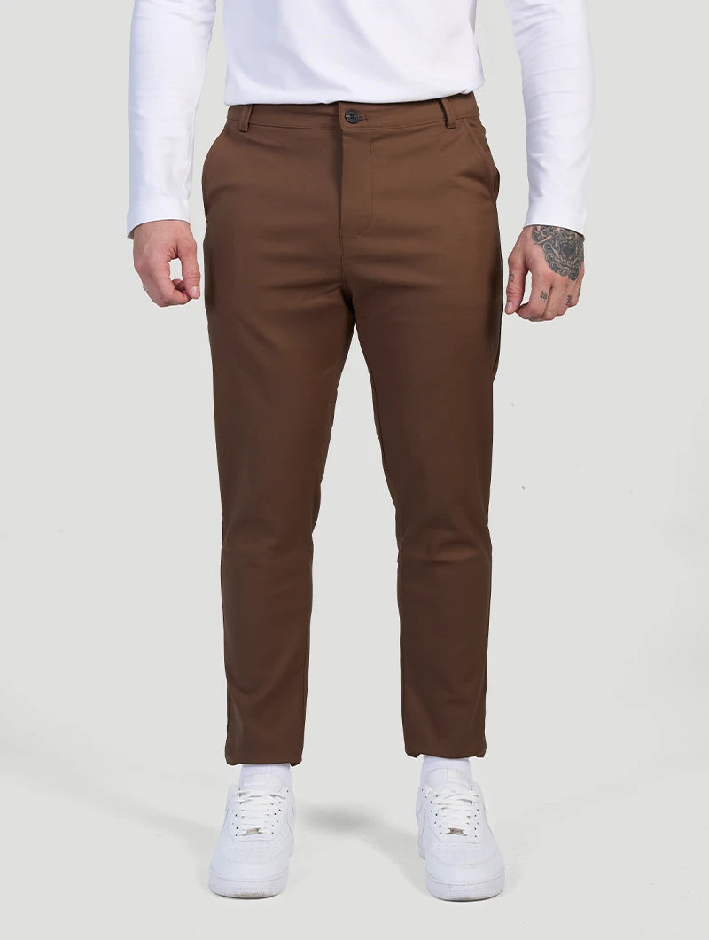 Pantaloni Stretch Astino - Marrone
