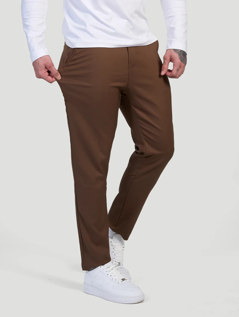Pantaloni Stretch Astino - Marrone
