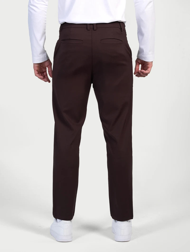 Pantaloni Stretch Astino - Marrone Scuro