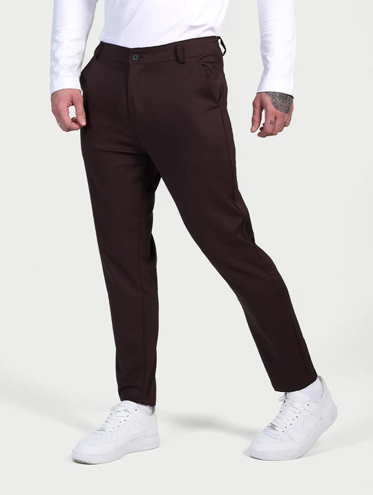 Astino Stretch Pants - Dark Brown