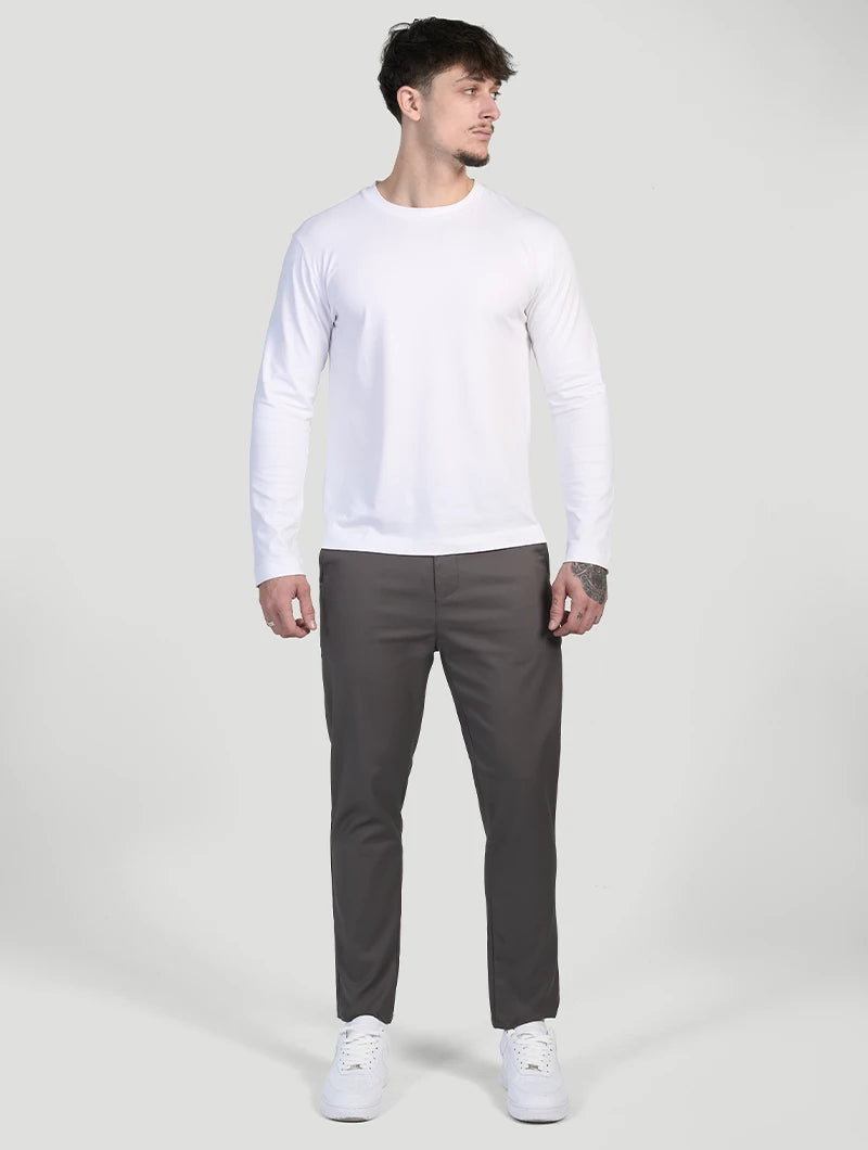 Pantaloni Stretch Astino - Grigio