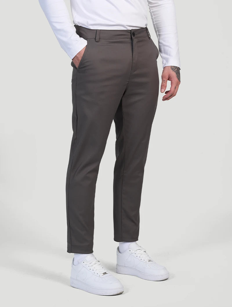 Pantaloni Stretch Astino - Grigio