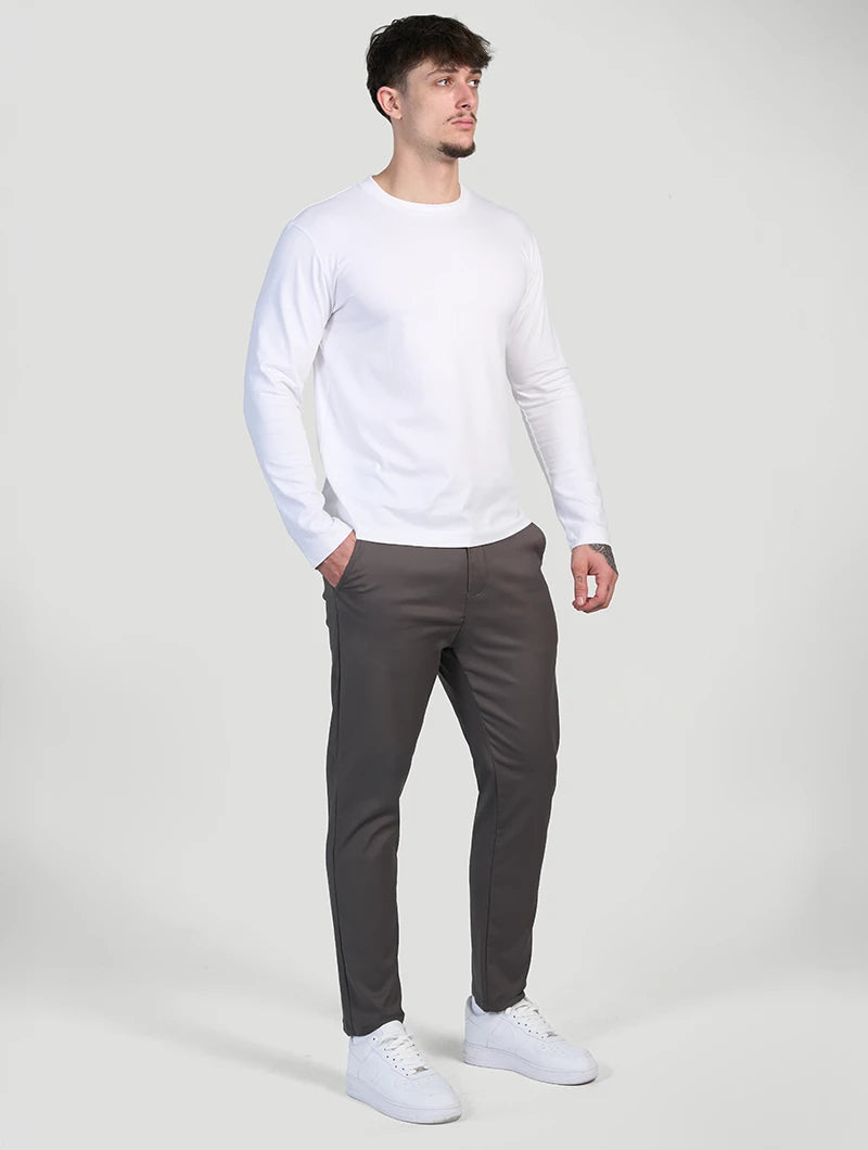 Pantaloni Stretch Astino - Grigio