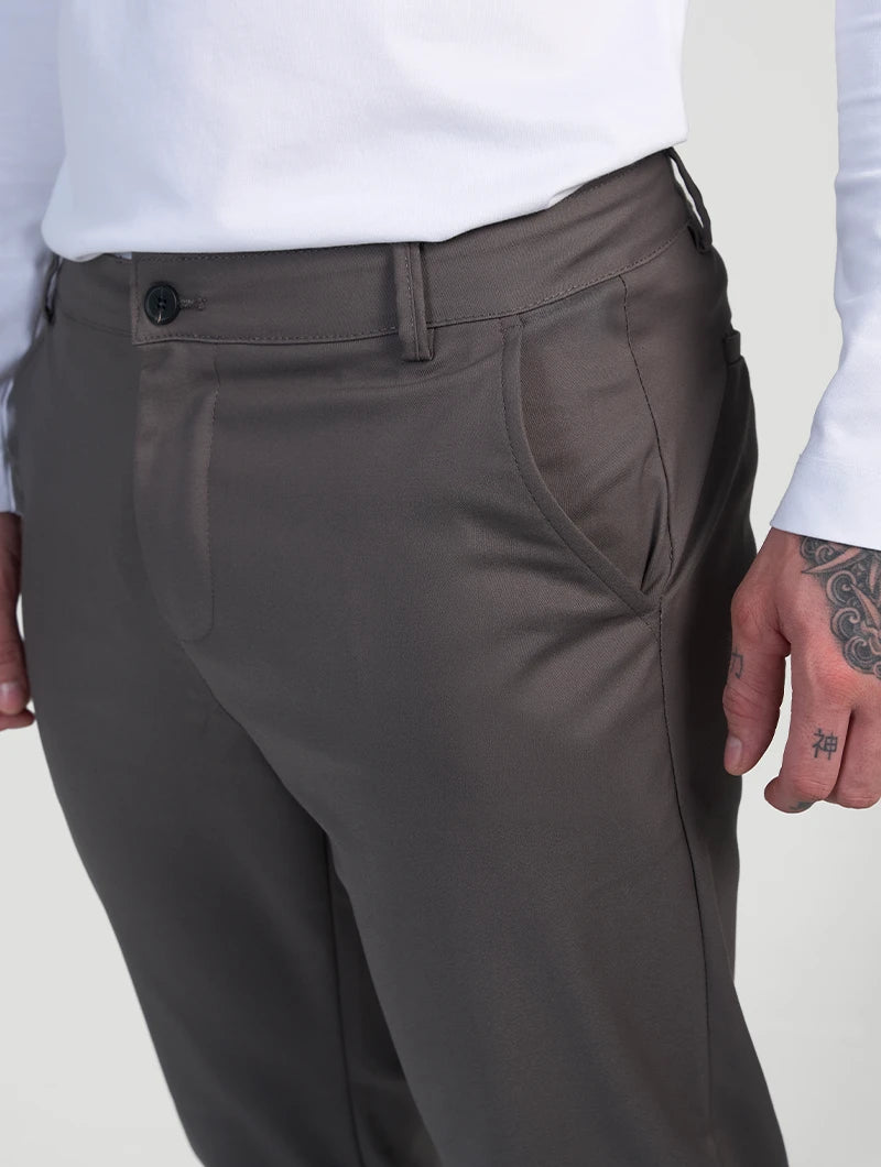 Pantaloni Stretch Astino - Grigio